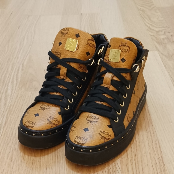 MCM Shoes - MCM Classic Mid Cognac Leather Shoes size 36 EU